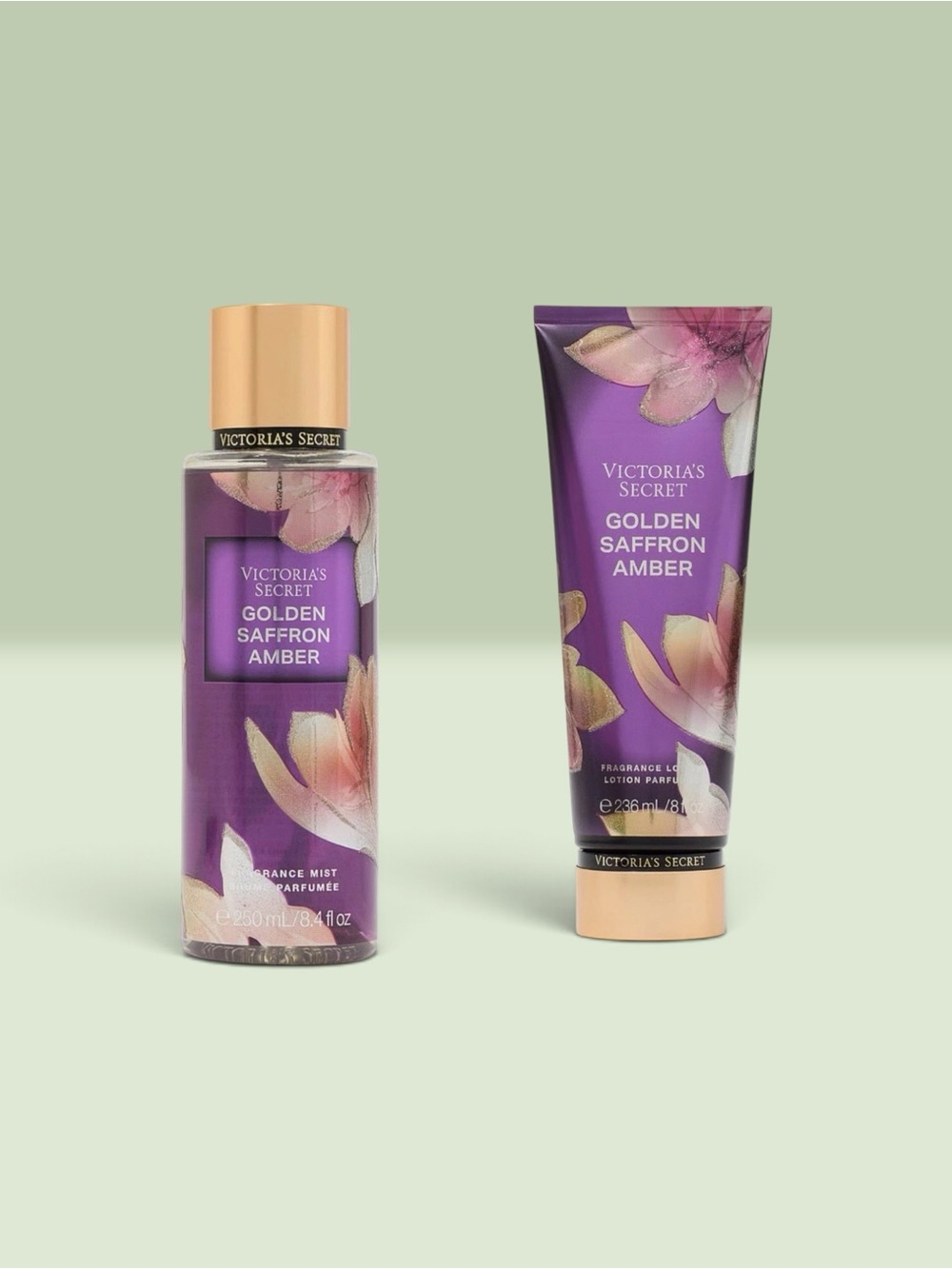Victoria's Secret GOLDEN SAFFRON AMBER Fragrance Mist and Lotion